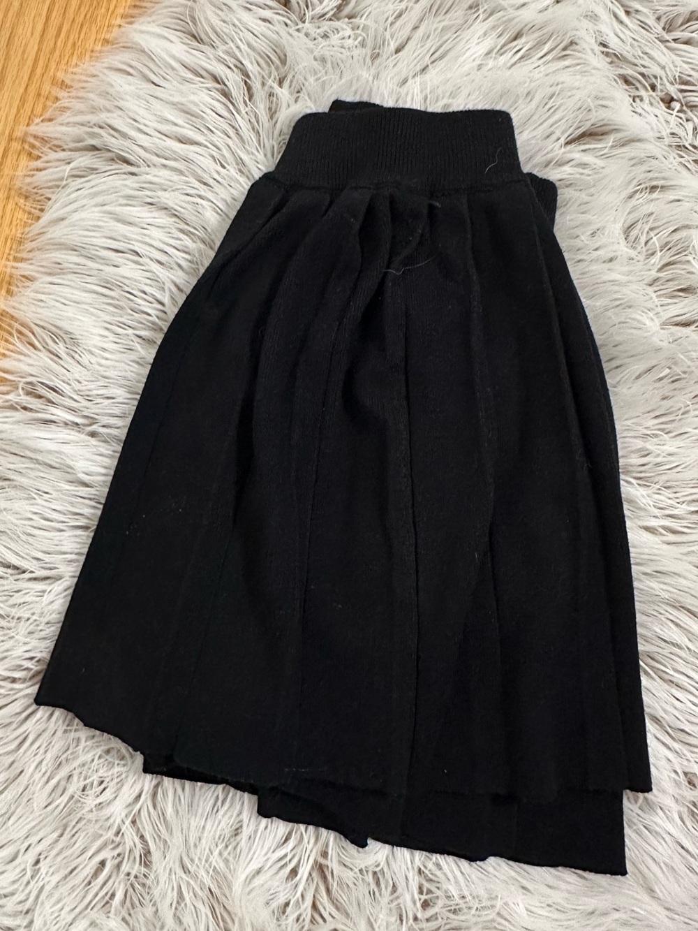 Love Black Pleated Midi Skirt